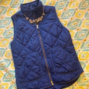 JCrew Factory puffer vest in navy